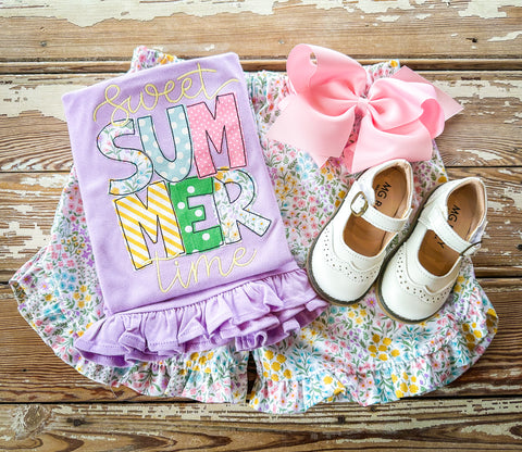 24 Sweet Summertime Purple Shirt Set