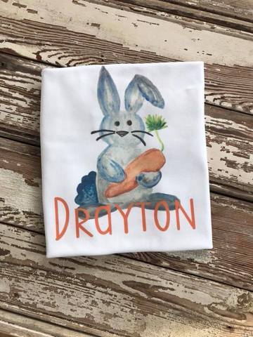 Boys Printed Easter Bunny Shirt