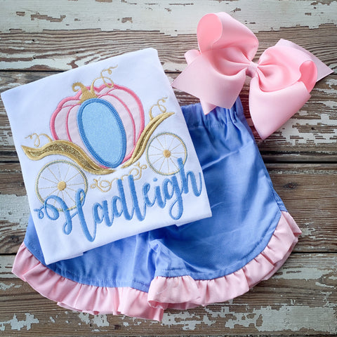 Pink and Blue Carriage Set