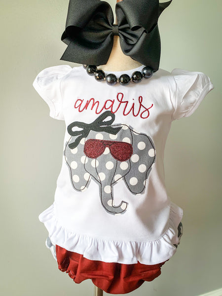 Elephant with Sunglasses and Bow Set