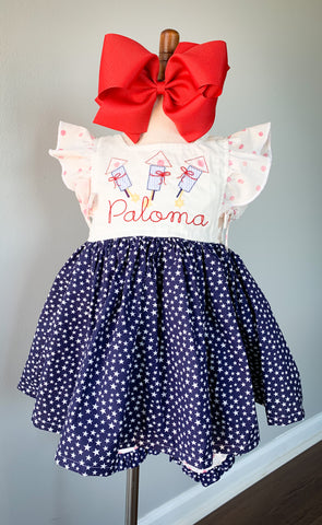 Piper Fireworks Dress and Pinafore Set