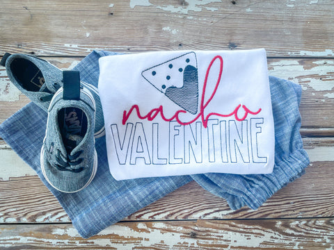 Boy's Valentine's Day Nacho Valentine Applique Shirt