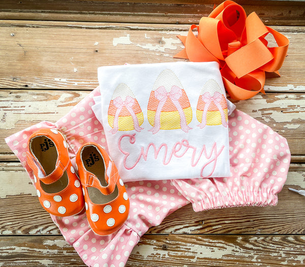 Candy Corn with Bow Set