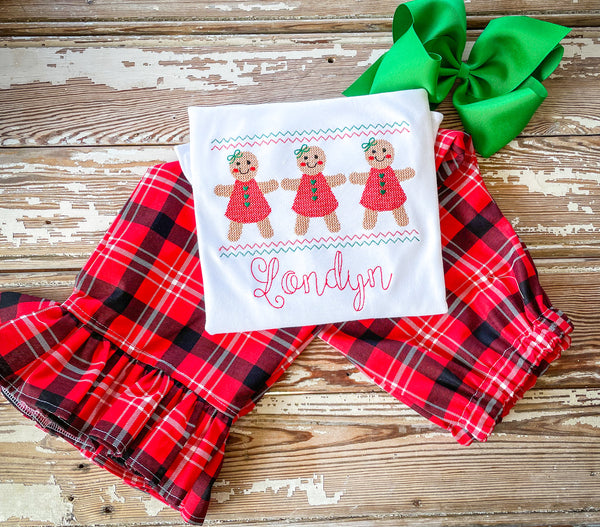 Red and Green Gingerbread Set